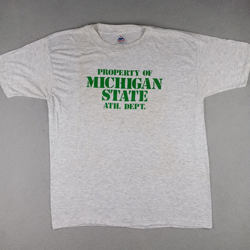 Vintahe Miller Michigan State T-Shirt Mens XX Large Ath Dept Gray Made in USA